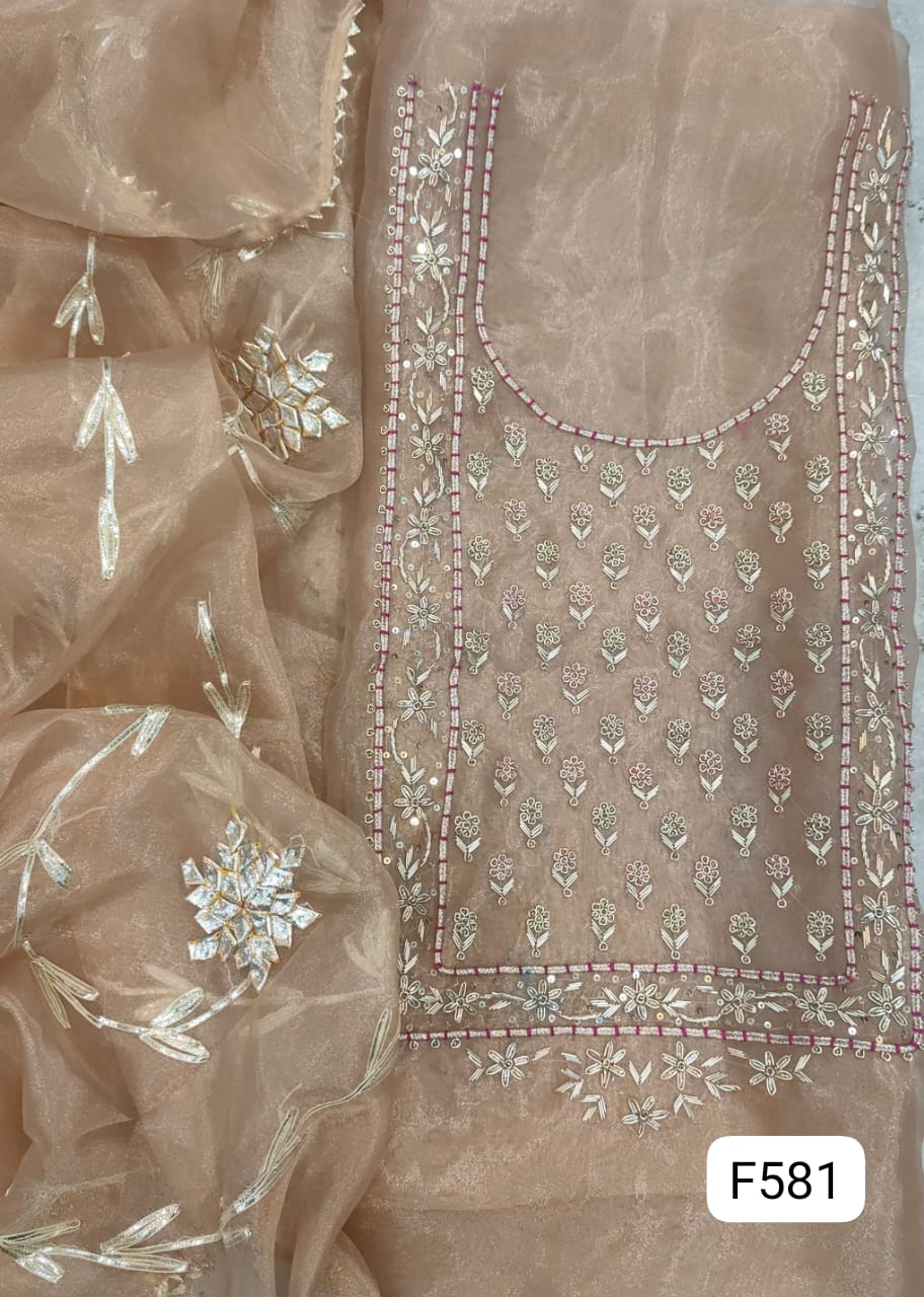 ORGANZA UNSTITCHED SUITS
