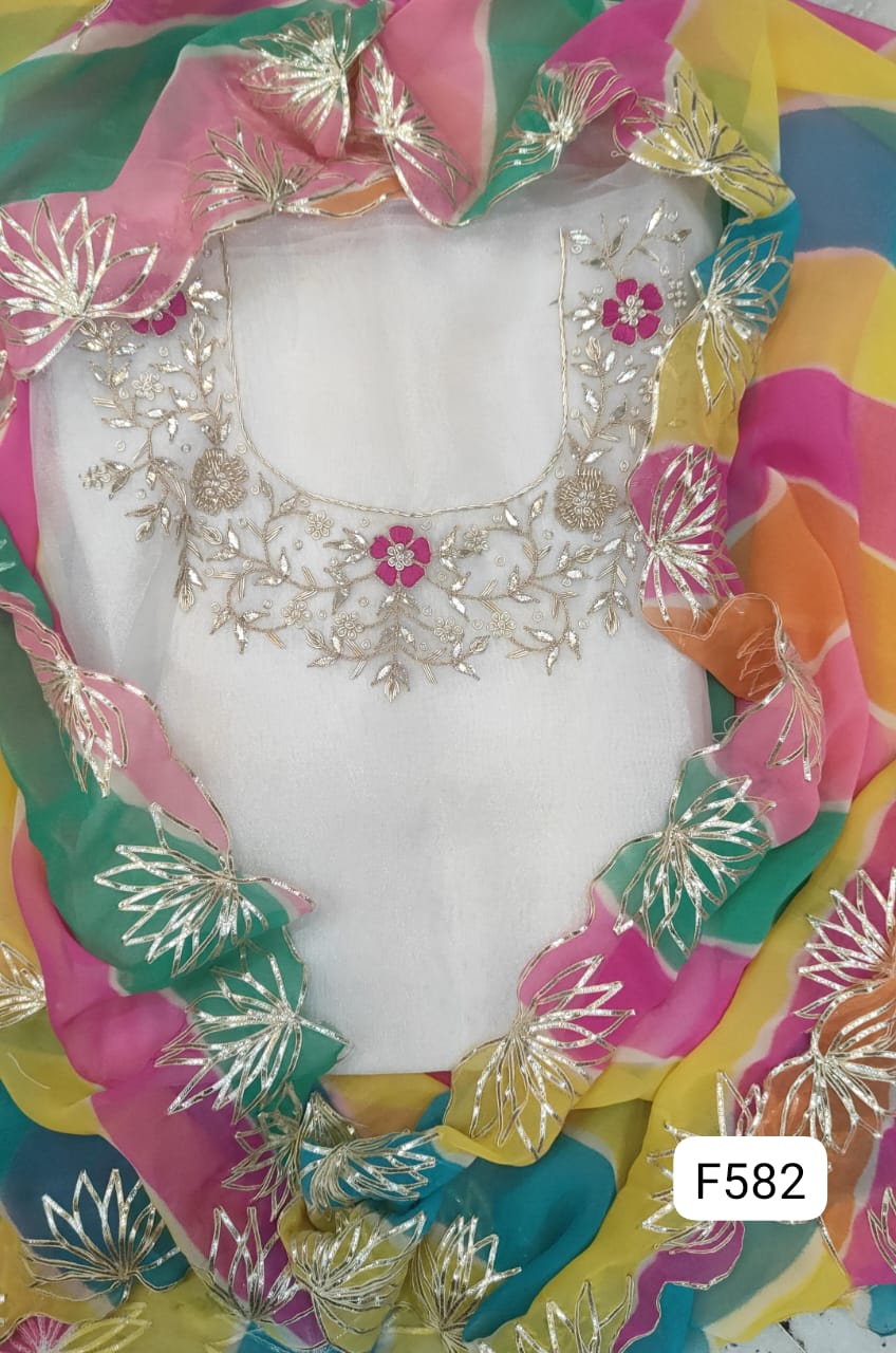 ORGANZA UNSTITCHED SUITS