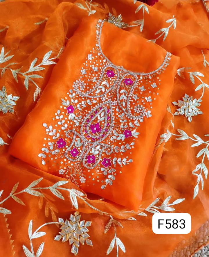 ORGANZA UNSTITCHED SUITS