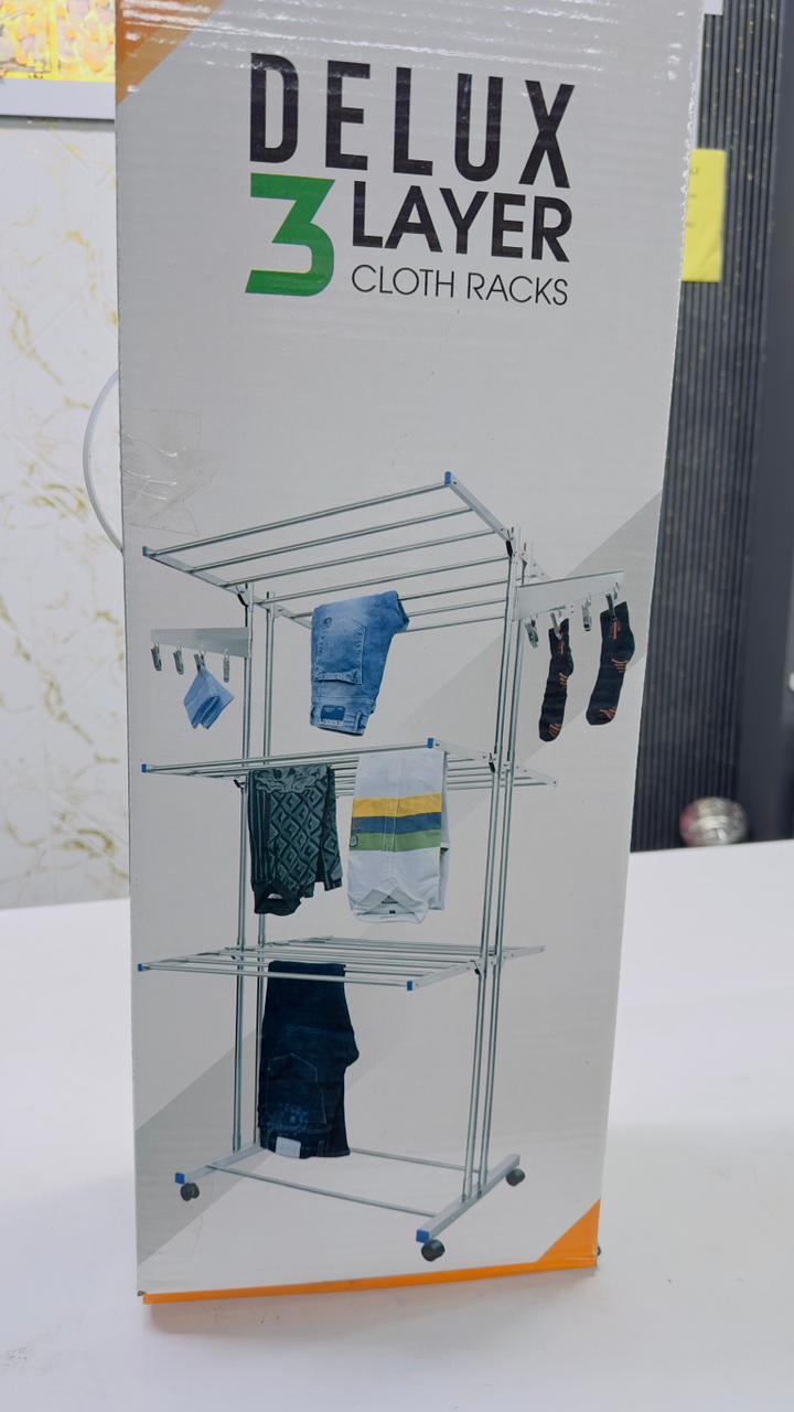 jyoti stainless steel cloth dryer 3 layer