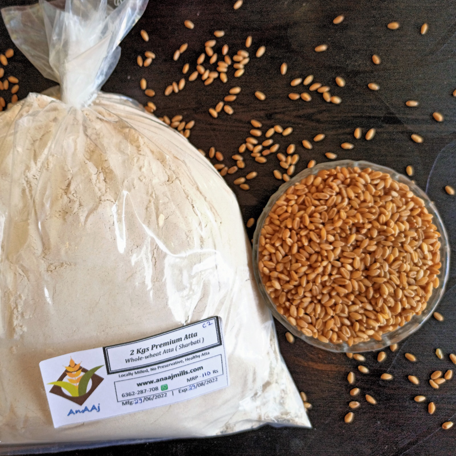 Sharbati chokar atta / 100% wheat flour