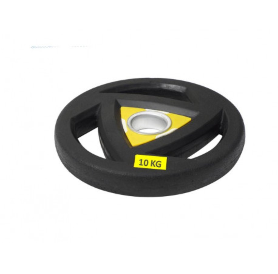 GYM24 31MM DIA HOLE VIVA RUBBER COATED PLATES 10 KG PAIR