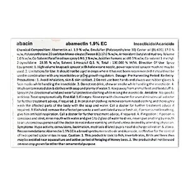 Crystal Abacin Insecticide ( Abamectin 1.9? )