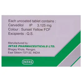 Carca 3.125 mg Tablet (15 Tab) Carca 3.125 mg Tablet (15 Tab)