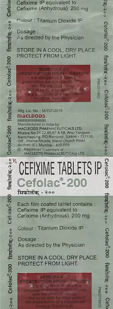 Cefolac 200 mg Tablet (10 Tab)