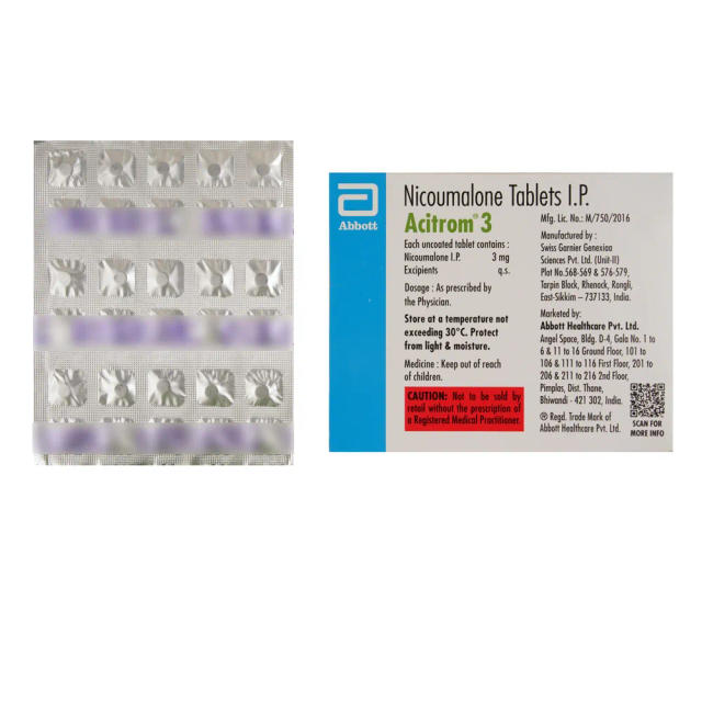 Acitrom 3 mg Tablet (30 Tab)