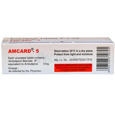 Amcard 5 mg Tablet (7 Tab) Amcard 5 mg Tablet (7 Tab)