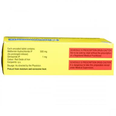 Glycomet GP 1 mg Tablet (15 Tab) Glycomet GP 1 mg Tablet (15 Tab)