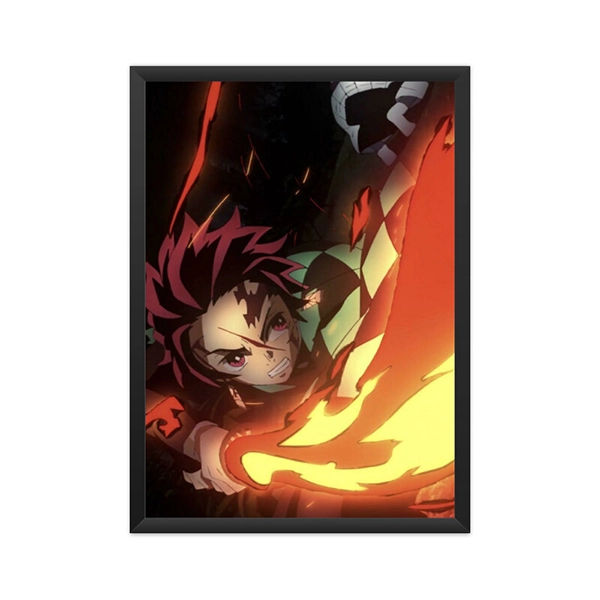 Tanjiro Flame Sword Poster