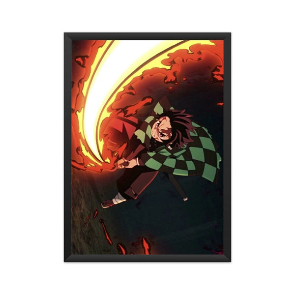 Tanjiro Flame Sword Poster