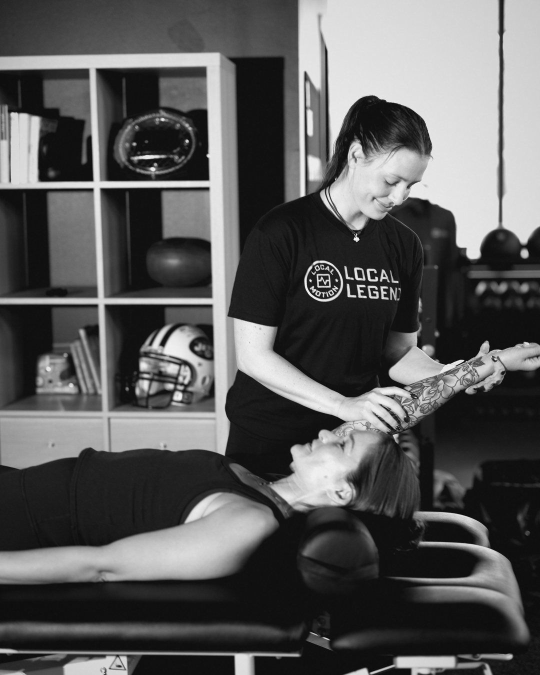 Sports physical therapy treatment room