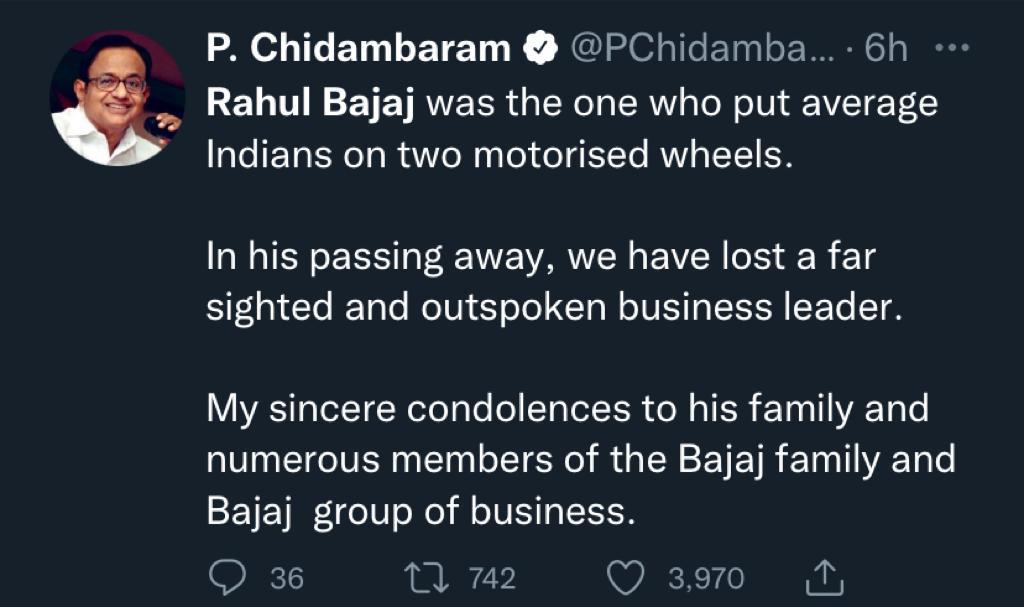 Industrialist Rahul Bajaj passes away, man behind the eternally iconic chant - Hamara Bajaj ! 8 112 9