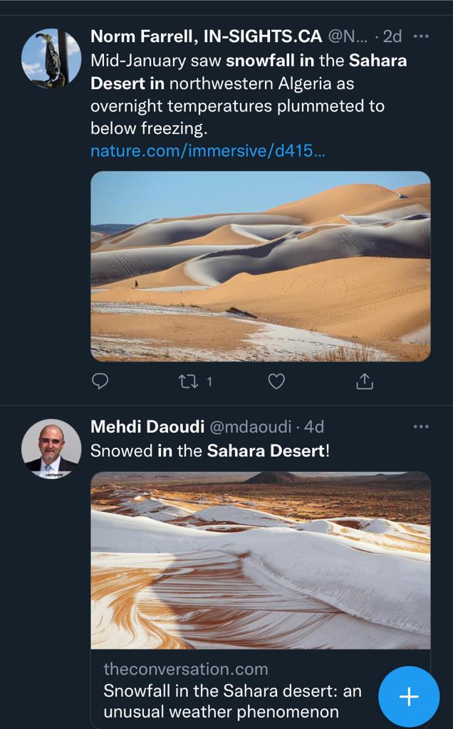 Snowfall in the Sahara Desert - an Unusual Weather Phenomenon 4 114 2