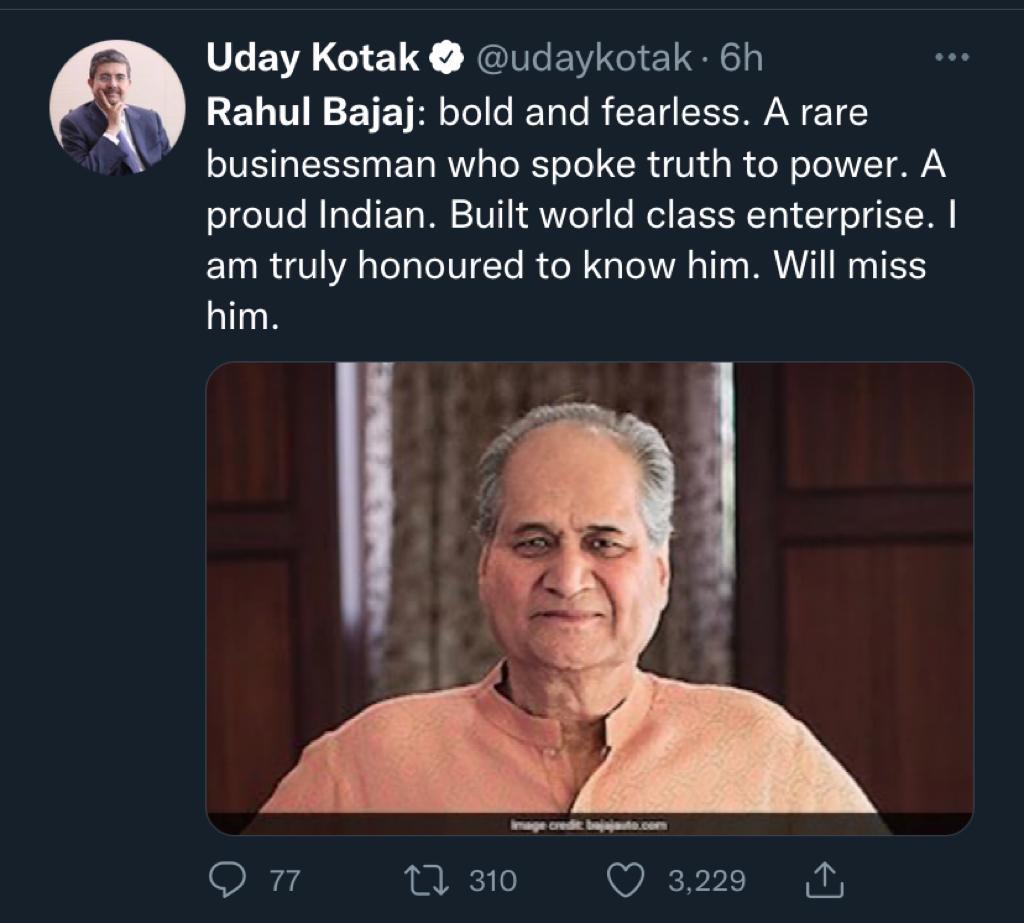 Industrialist Rahul Bajaj passes away, man behind the eternally iconic chant - Hamara Bajaj ! 9 WhatsApp Image 2022 02 12 at 11.33.56 PM