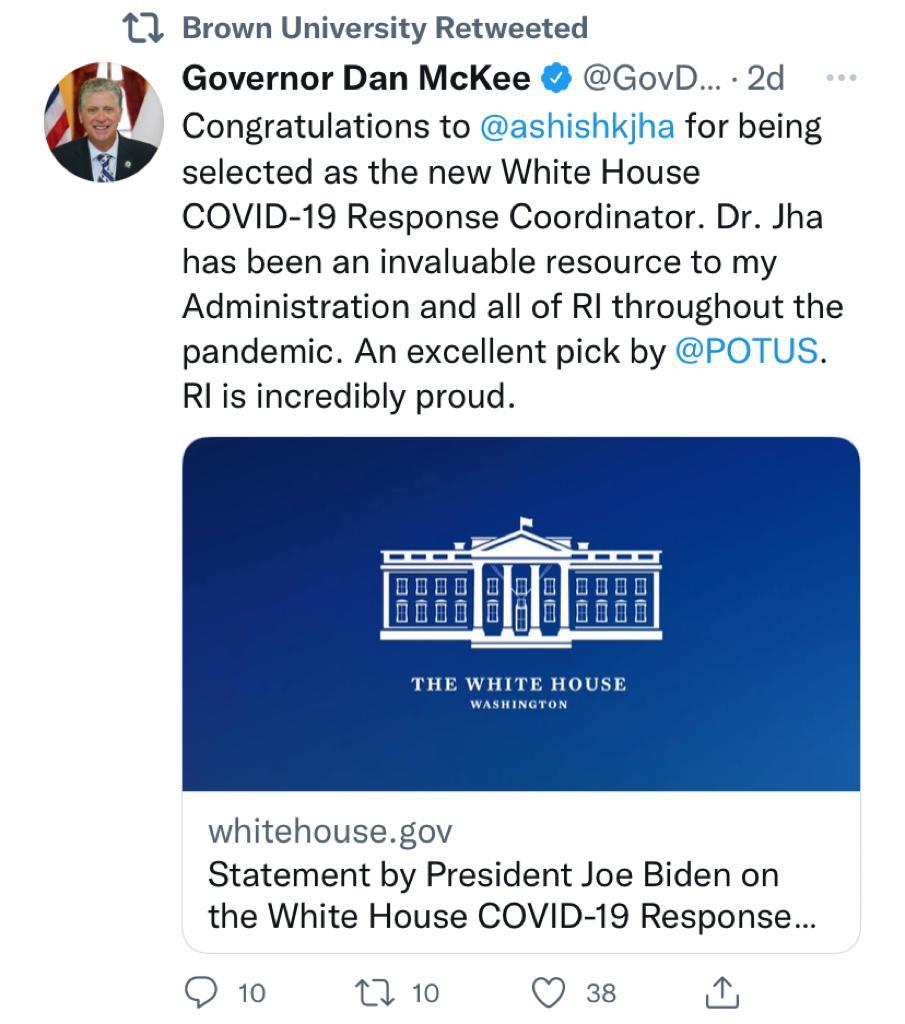 Biden’s new Covid-19 Response Coordinator - Dr Ashish Jha 5 111 55