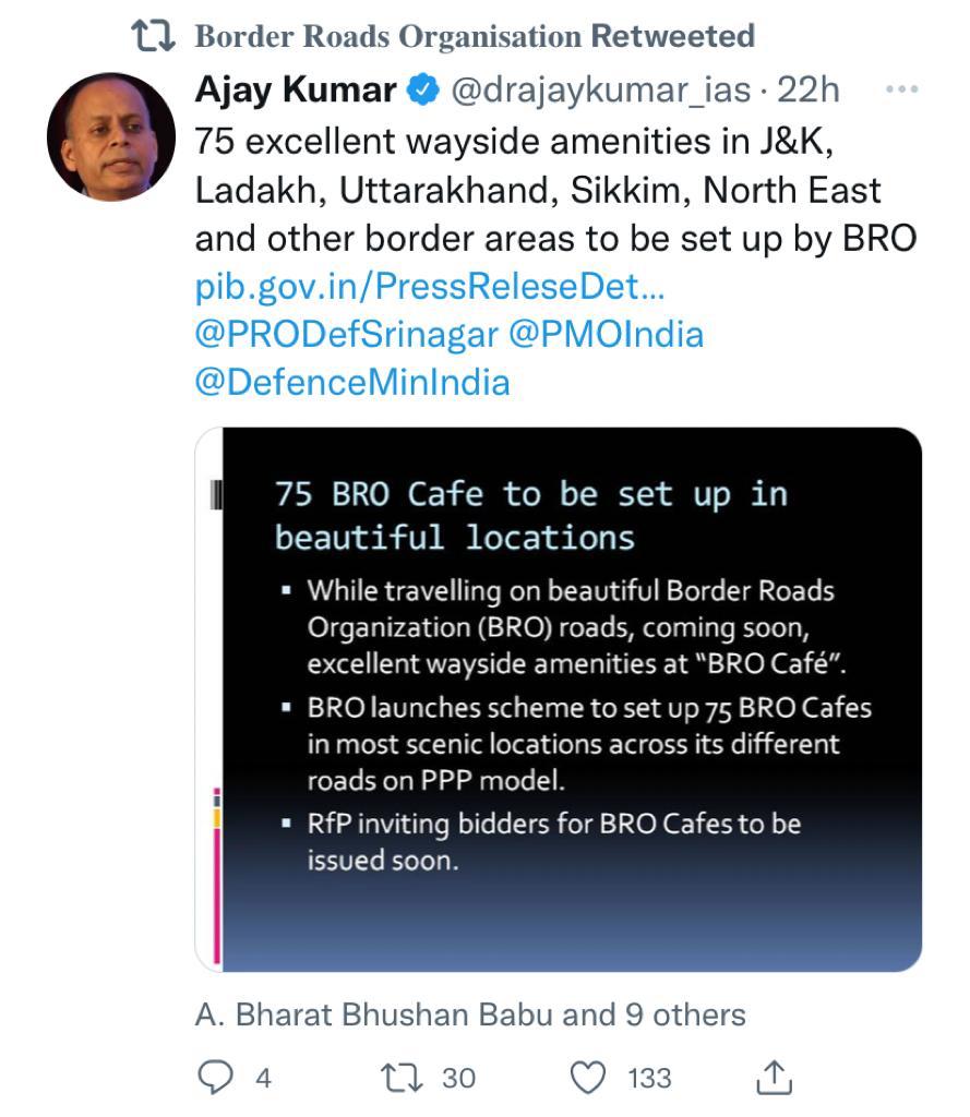 'BRO Cafe' Will Be Built On The Border Roads, And Tourism And Economic Activities Will Increase On The Uninhabited Borders Of 12 States 3 114 22