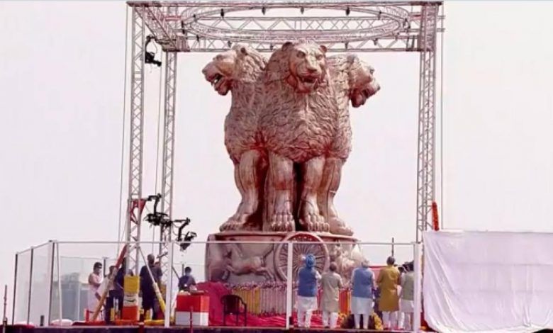 PM unveils National Emblem cast on the roof of the new Parliament Building 1 111 32