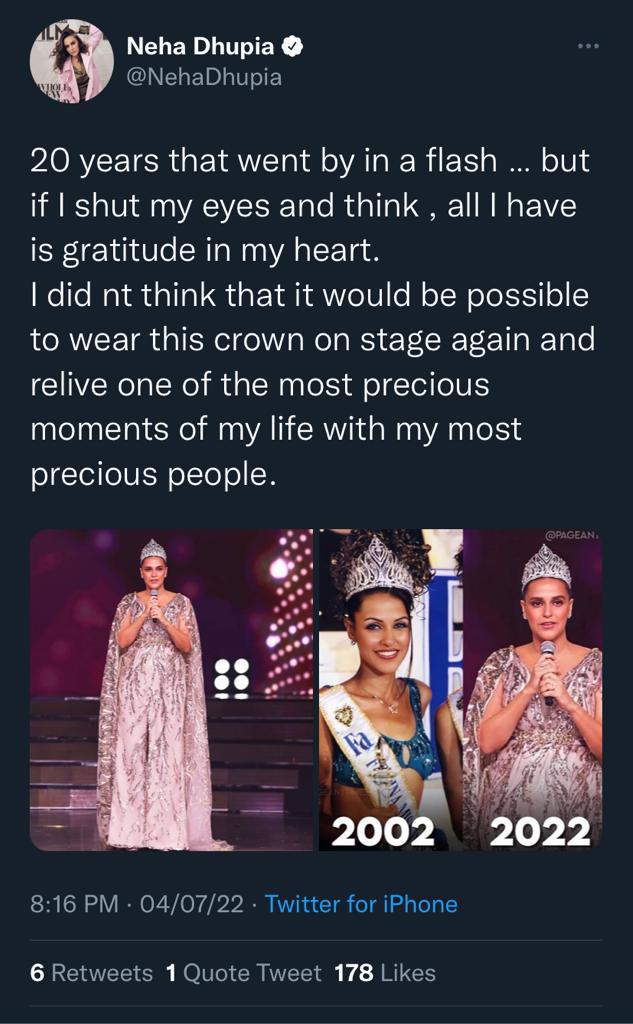 I stood taller, stronger: NEHA DHUPIA CELEBRATES HER 20 YEARS AS MISS INDIA 5 211 1