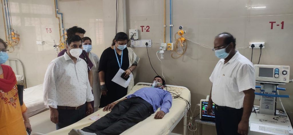 मेडिकल कॉलेज मेरठ के आपातकालीन विभाग, कोविड आइसोलेशन वार्ड, पी आई सी यू, ऑक्सीजन जनरेशन प्लांट का मॉक ड्रिल 4 113 41