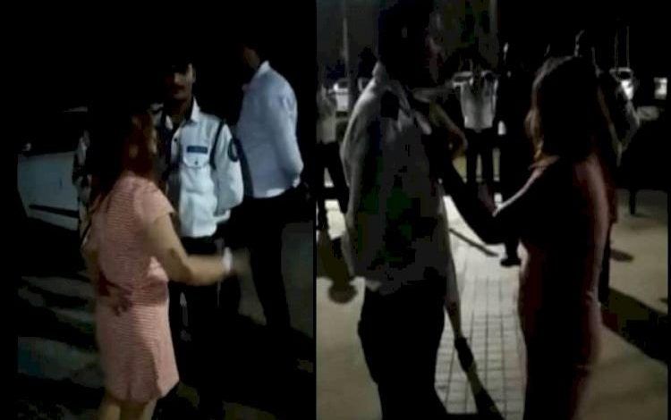 Drunk Woman Beats Guard in Ajnara Homes Society of Noida, Video Goes Viral 1 111 37