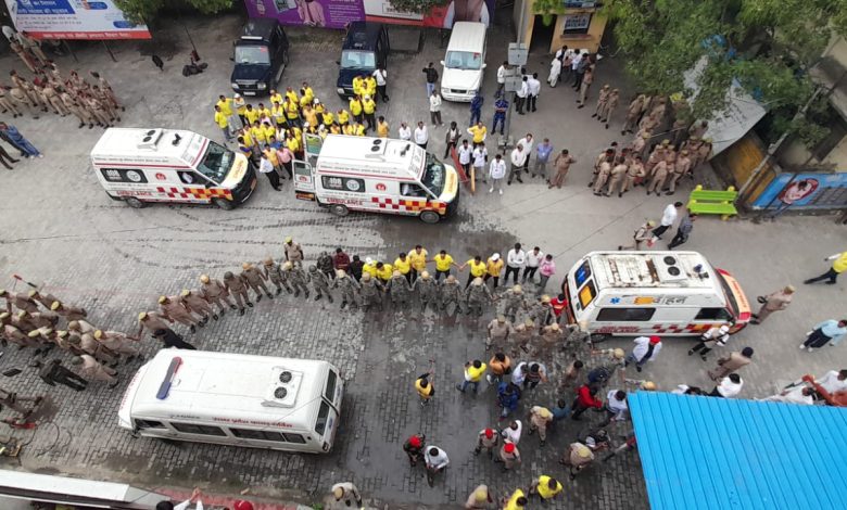 प्रशासन के दिशा निर्देश द्वारा शहर में चलाई गई आज मॉक ड्रिल 1 aaa 1