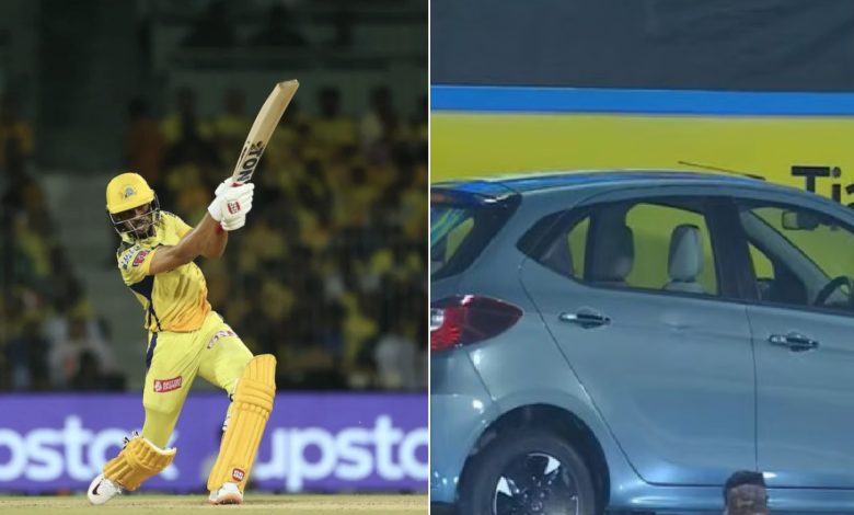 IPL 2023 | ऋतुराज गायकवाड़ ने मैच में जड़ा ऐसा छक्का कि क्षतिग्रस्त हुई इनाम में रखी कार 1 111 16
