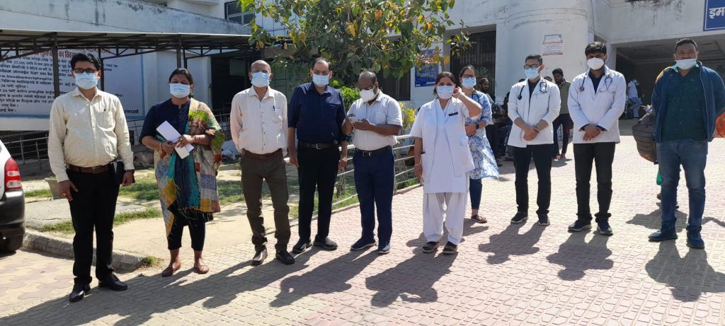 मेडिकल कालेज में किया गया कोविड की तैयारियों को लेकर मॉक ड्रिल 2 मिनट 20 सेकंड में मरीज को मिली आक्सीजन 2 112 25