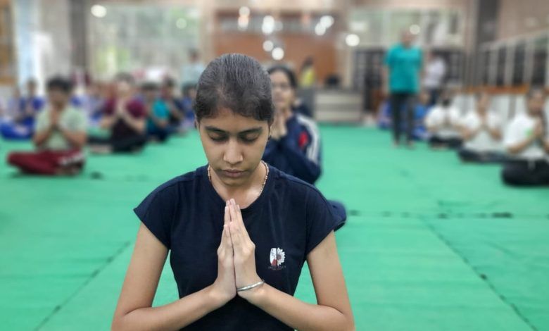 Dayawati Modi Academy Embraces International Yoga Day: Promoting Health and Well-being through Yoga 1 aaa 1
