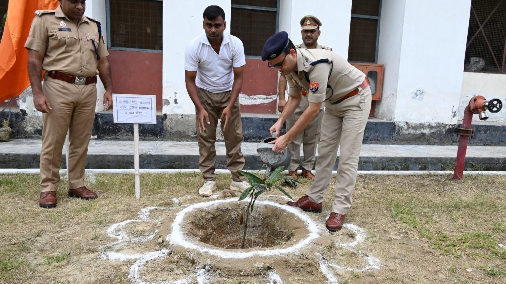 Meerut Police Joins Hands for a Greener Tomorrow: Tree Plantation Drive in Full Swing 2 212 4