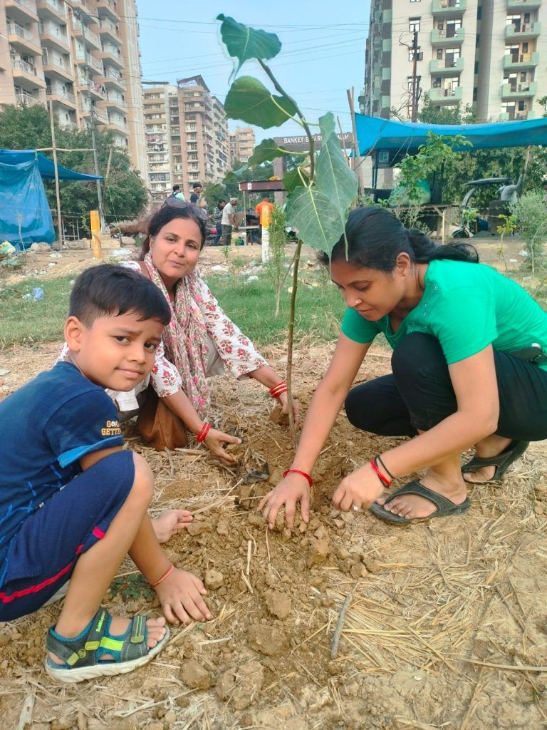 Hundreds of Neem and Peepal Trees Planted in Raj Nagar Extension Mini Forest Initiative 4 113 42