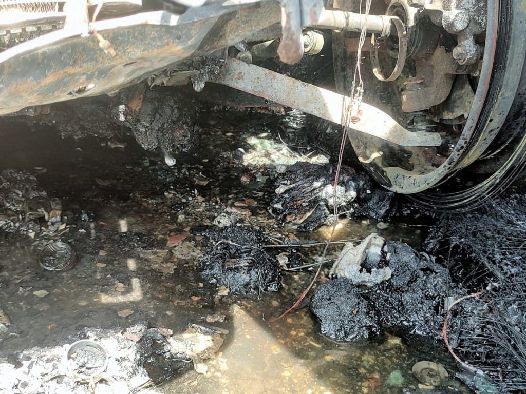 Tragic Accident on Delhi-Meerut Expressway: One Dead, Pet Dog Perishes as Parked Car Catches Fire 2 112 1