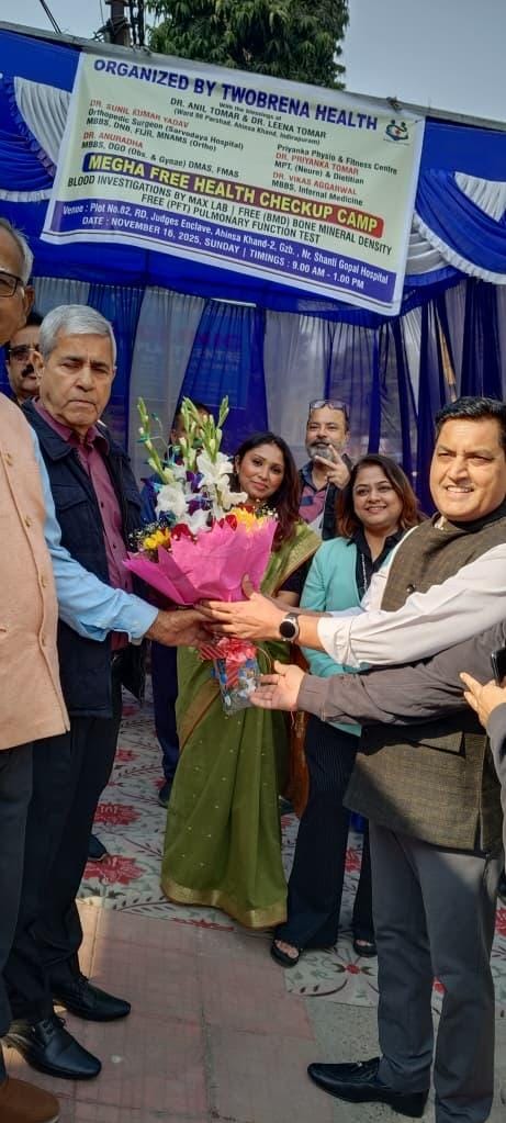 इंदिरापुरम में TwoBrena Health द्वारा आयोजित निःशुल्क स्वास्थ्य शिविर में विशेषज्ञ डॉक्टरों ने दी सेवाएँ 1 112 11