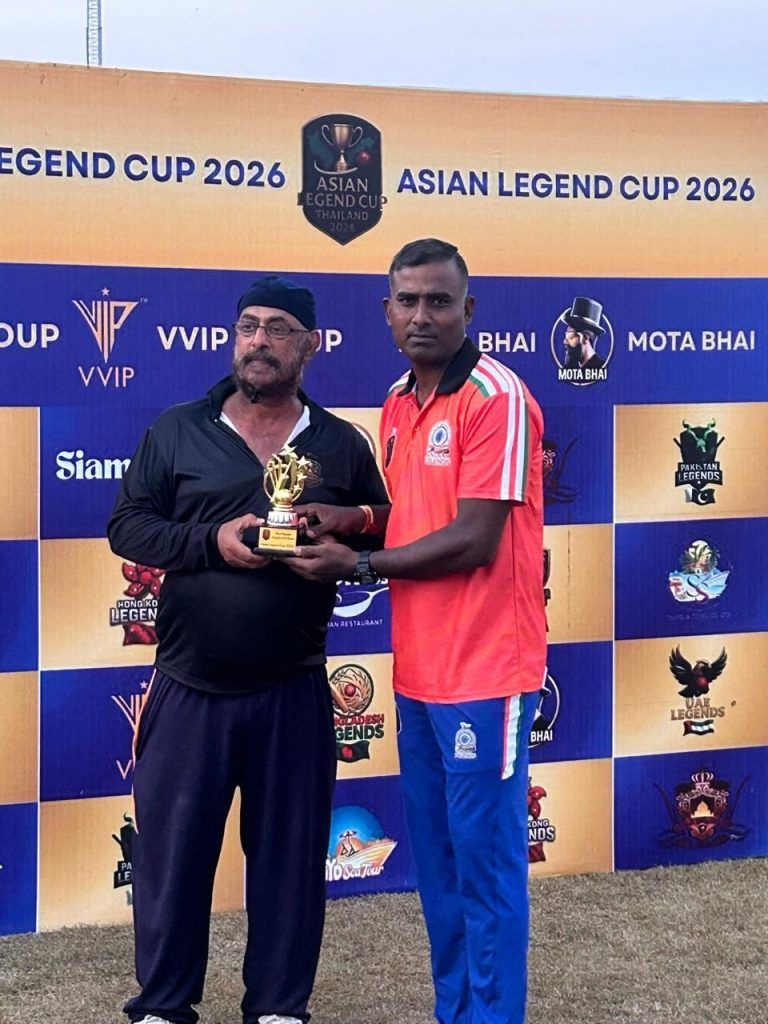 एशियन वेटरन क्रिकेट चैंपियनशिप, थाईलैंड में भारत ने हॉन्गकॉन्ग को हराया 1 111 5