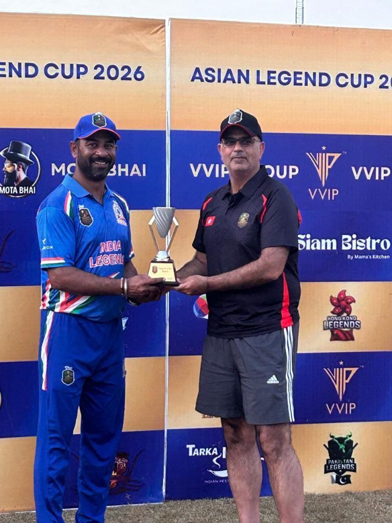 एशियन वेटरन क्रिकेट चैंपियनशिप, थाईलैंड में भारत ने हॉन्गकॉन्ग को हराया 2 112 1