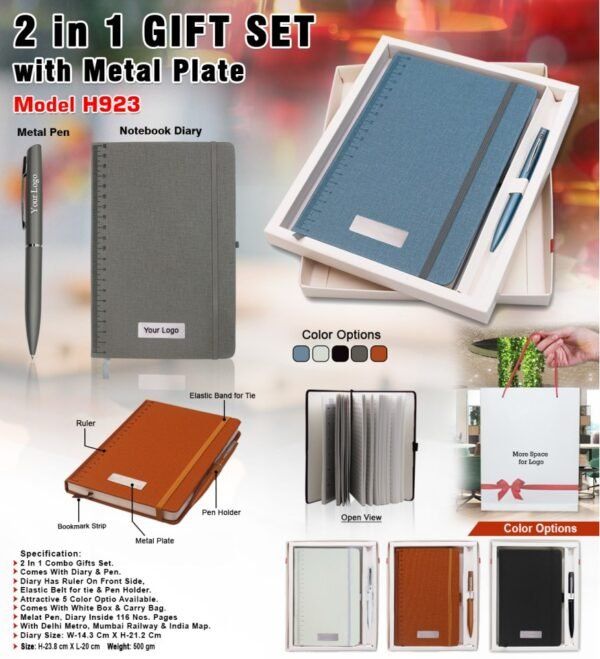 2 In 1 Gift Set with Metal Plate