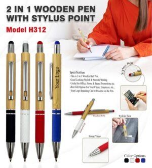 Wooden Ball Pen With Stylus