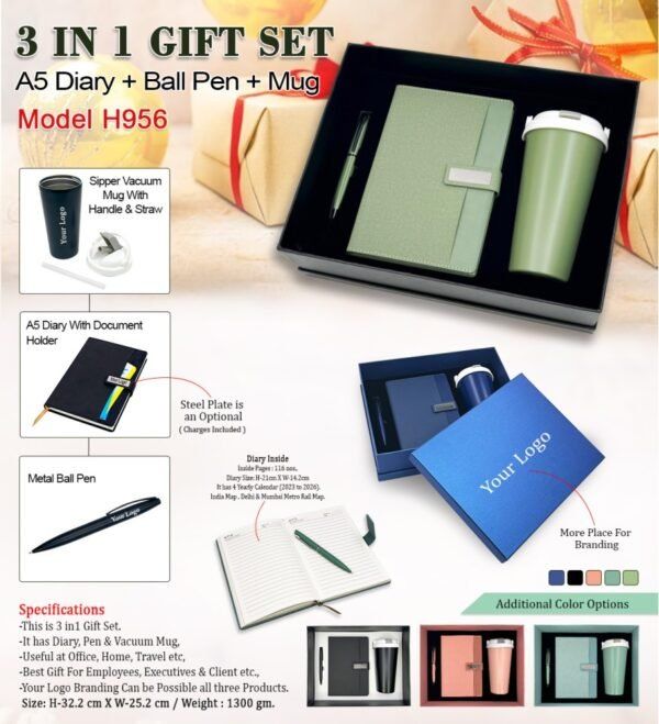 3 In 1 Gift Set with Vacuum Mug
