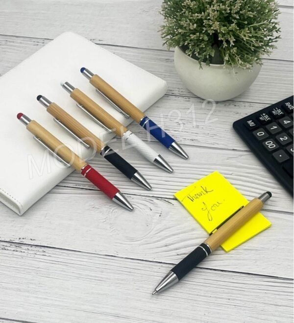 Wooden Ball Pen With Stylus - Image 2