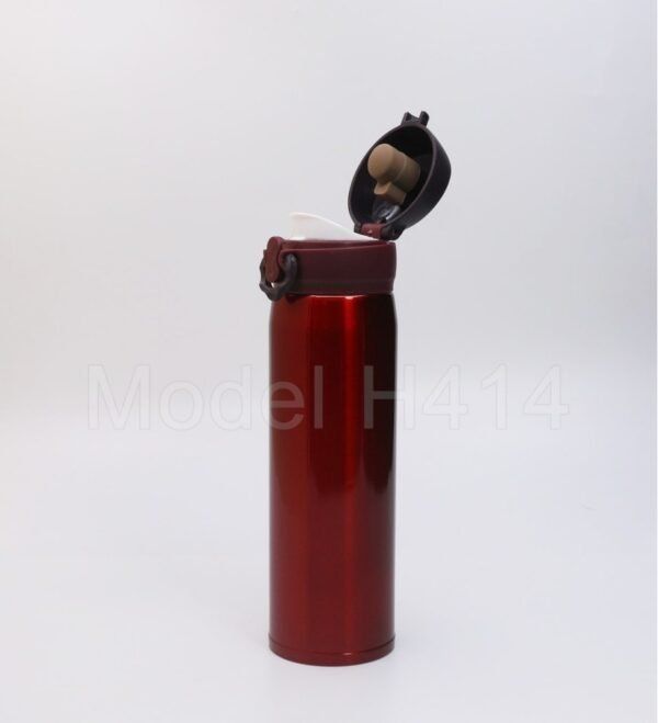 Steel Vacuum Flask with button - Image 3