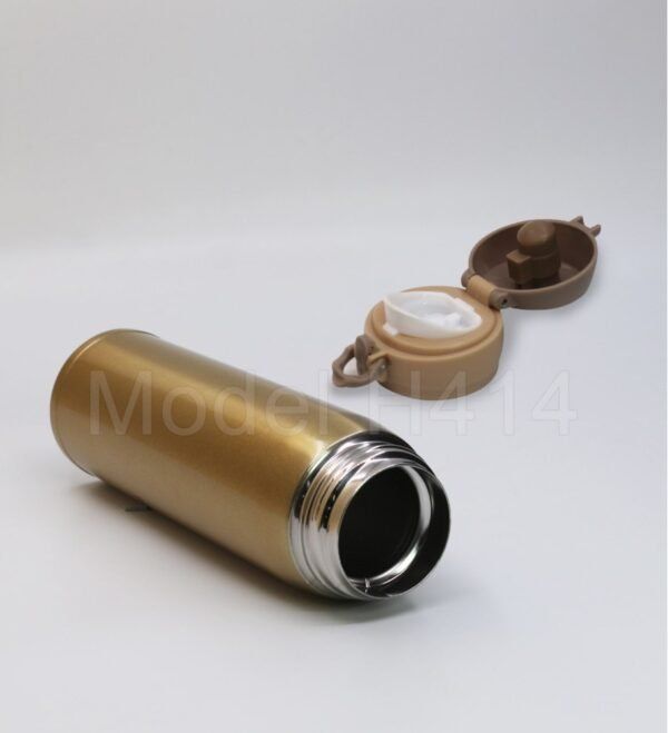 Steel Vacuum Flask with button - Image 4