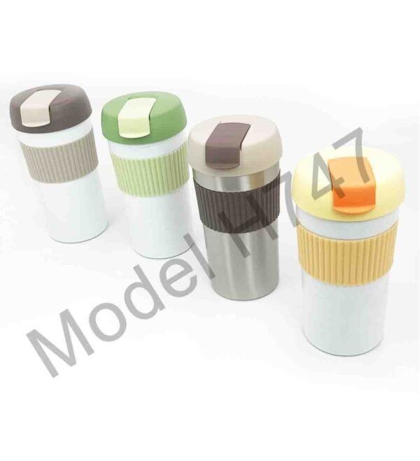 Travel Vacuum Mug with Rubber Grip - Image 4