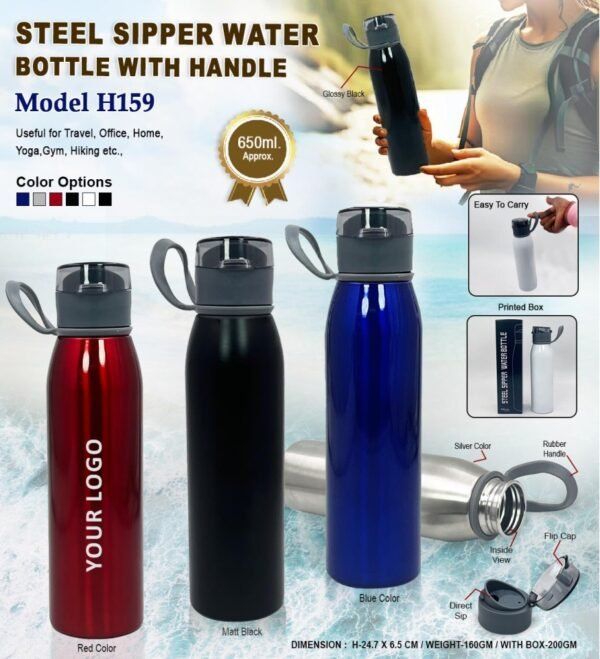 Steel Sipper Bottle With Handle