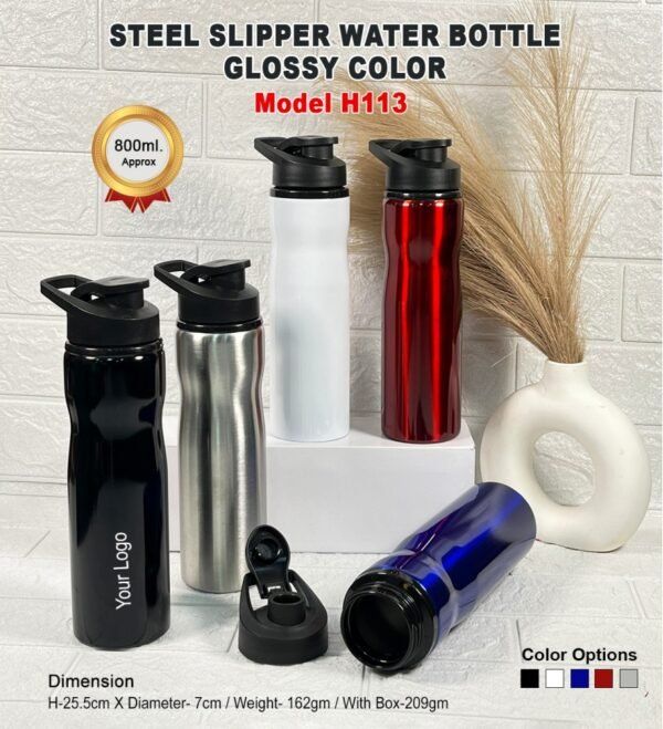 Steel Sipper Water Bottle-Glossy