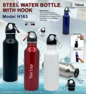 Steel Water Bottle With Hook