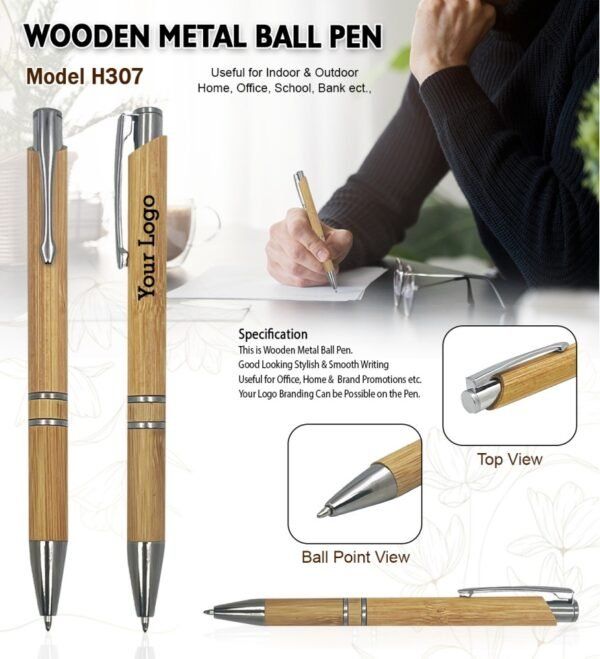 Wooden Metal Ball Pen