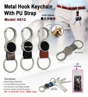 Metal Keychain With Hook