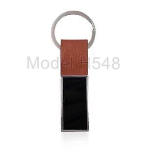 Metal Keychain with PU Strap