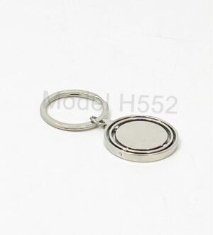 Round Shape Rotating Metal Keychain