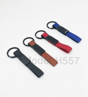 Metal Keychain With PU Belt