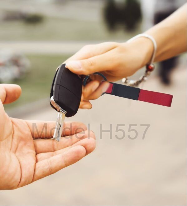 Metal Keychain With PU Belt - Image 3